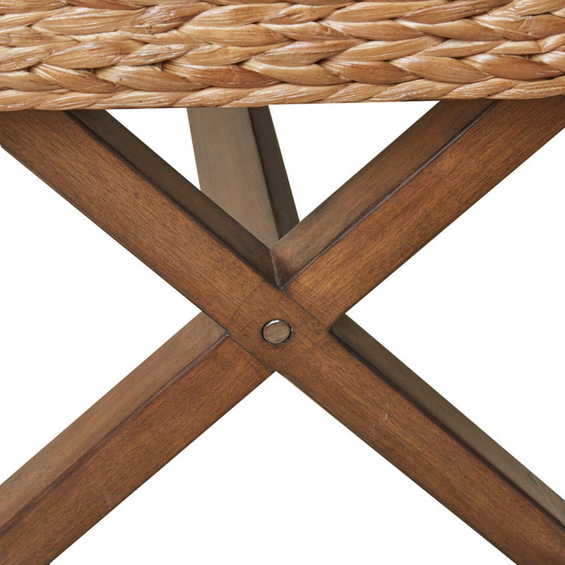Bench With Water Hyacinth Seat - Brown - R&R Furniture Gallery (Fountain Valley, CA)