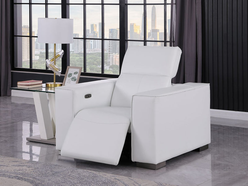 1208 - Leather Power Reclining Chair With Power Headrest