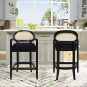 Americana - Mid-Century Modern Cane Back Counter Stool - R&R Furniture Gallery (Fountain Valley, CA)