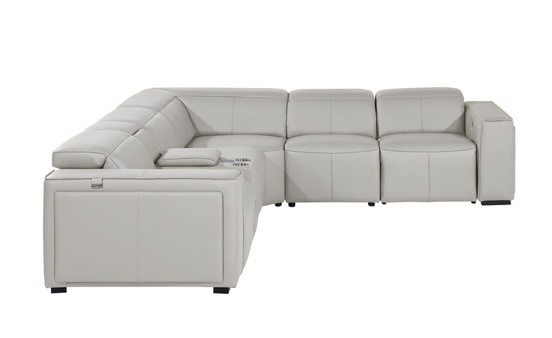 1224 - 6-Piece L-Shaped Sectional Sofa In With 3 Power Recliners & Power Headrests