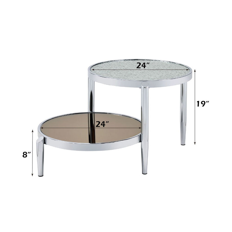 Abbe - Coffee Table - Glass & Chrome - R&R Furniture Gallery (Fountain Valley, CA)