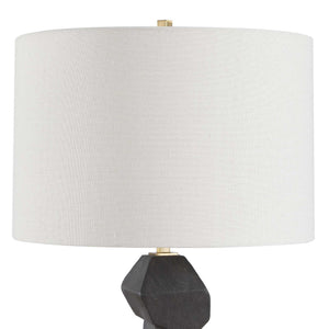 Demelo - Stacked Wood Table Lamp - Black
