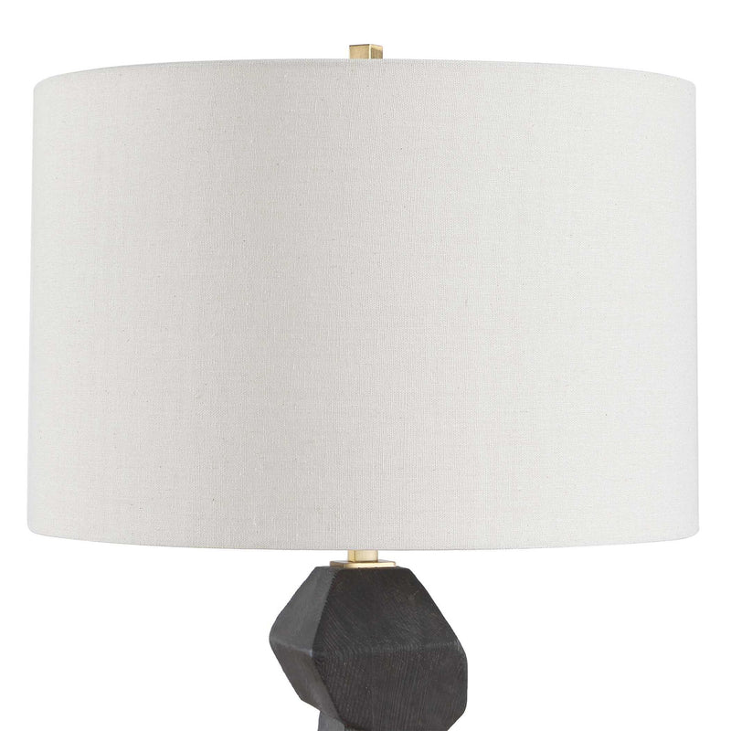 Demelo - Stacked Wood Table Lamp - Black