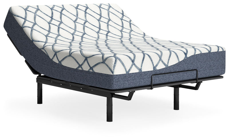 12 Inch Chime Elite 2.0 - California King Mattress - White / Blue - R&R Furniture Gallery (Fountain Valley, CA)