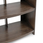 Classic Home Kyra Cocoa Brown bookshelf with multiple shelves, showcasing a stylish and functional standard bookcase design.