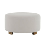 Round Ottoman, Minimalist Footstool - White - R&R Furniture Gallery (Fountain Valley, CA)