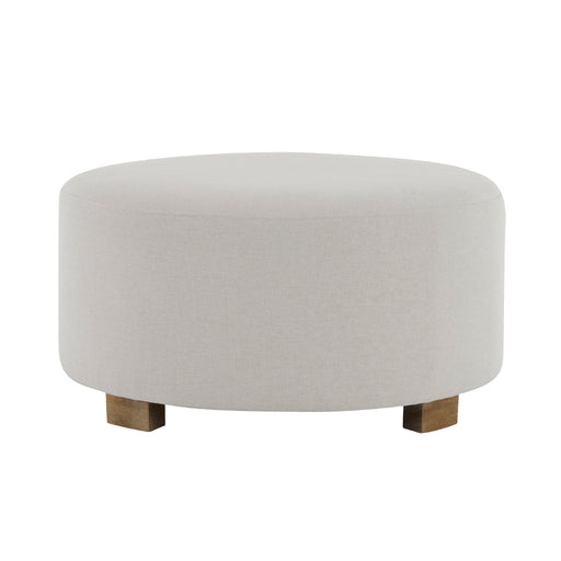 Round Ottoman, Minimalist Footstool - White - R&R Furniture Gallery (Fountain Valley, CA)
