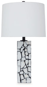 Macaria - Marble Table Lamp - White / Black - R&R Furniture Gallery (Fountain Valley, CA)