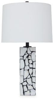 Macaria - Marble Table Lamp - White / Black - R&R Furniture Gallery (Fountain Valley, CA)