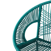 Noble House Ferrara outdoor patio barstool set of 2 with metal frames and woven seats for garden or patio use