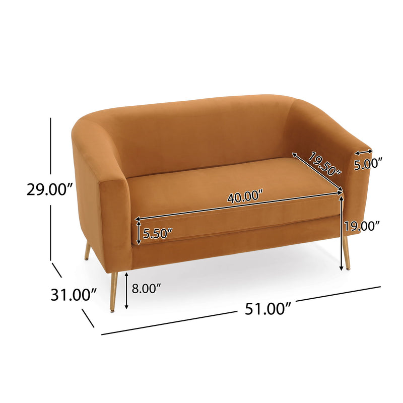 Modern Elegant Design Style Loveseat - R&R Furniture Gallery (Fountain Valley, CA)