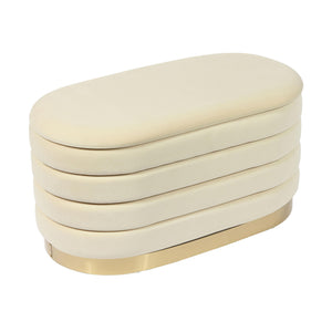 Lillian - Velvet Storage Bench - R&R Furniture Gallery (Fountain Valley, CA)
