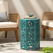 Galore - Side Table With Sunburst Cut Out Design - R&R Furniture Gallery (Fountain Valley, CA)