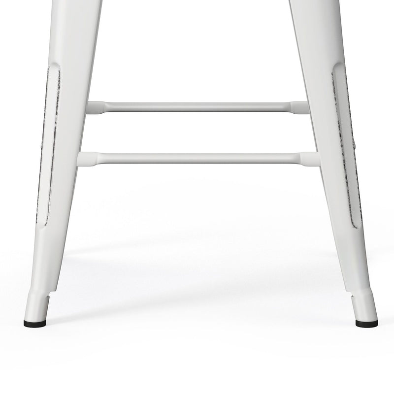 Rayne - Curved Back Metal Stool (Set of 2) - R&R Furniture Gallery (Fountain Valley, CA)