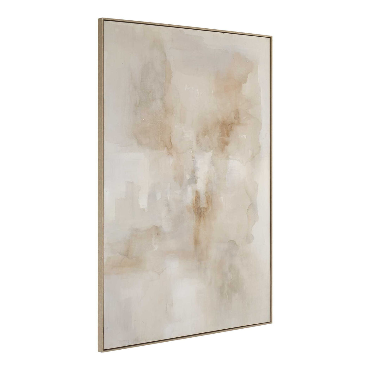 Remedy - Hand Painted Modern Canvas - Brown / Gray / White / Woodtone
