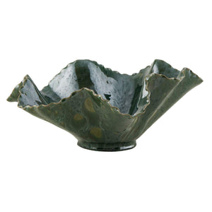 Verdant Bloom - Outdoor Bowl - Emerald Green