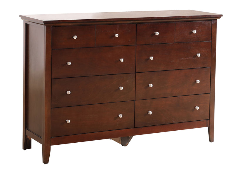 Elegant Glory Furniture dresser with a sleek, modern design suitable for any room, featuring multiple drawers and a smooth finish.