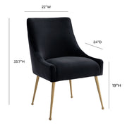 Beatrix - Velvet Side Chair - R&R Furniture Gallery (Fountain Valley, CA)