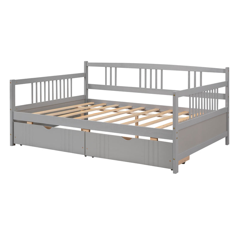 Modern Daybed from DreamHaus with built-in storage, featuring a sleek design and sturdy frame for versatile bedroom use.