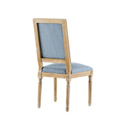 French Country Style Dining Chair With Upholstered Seating And Fluted Legs - R&R Furniture Gallery (Fountain Valley, CA)