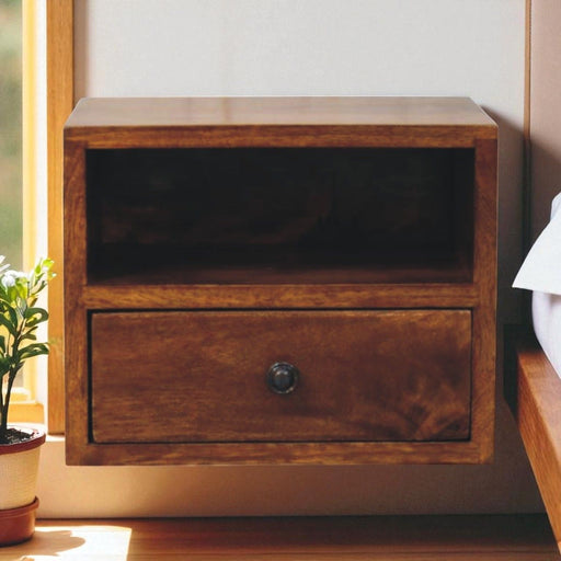 Solis - 1 Drawer Wall Mounted Nightstand - R&R Furniture Gallery (Fountain Valley, CA)