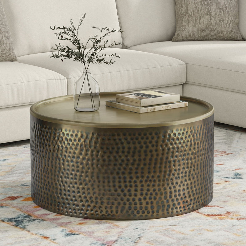 Corbin - Coffee Table - Antique Gold - R&R Furniture Gallery (Fountain Valley, CA)