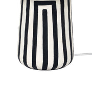 Minori - Striped Papier Mache Table Lamp - Black - R&R Furniture Gallery (Fountain Valley, CA)