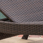 Kauai - Modern Style Pe Wicker Chaise Lounge - Brown Multi - R&R Furniture Gallery (Fountain Valley, CA)
