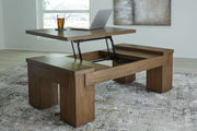 Rosswain - Lift Top Cocktail Table - Warm Brown - R&R Furniture Gallery (Fountain Valley, CA)