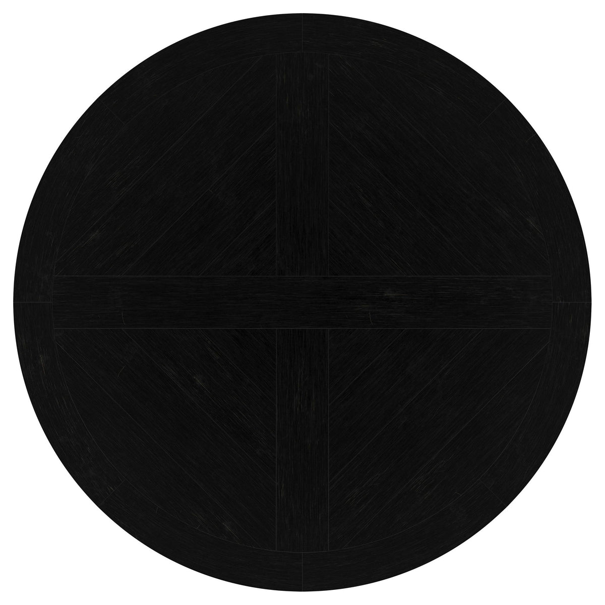 Allende - Round Dining Pedestal Table With Carved Base - Black