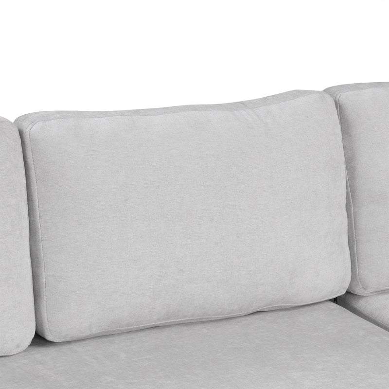 Noble House sectional sofa with upholstered cushions and reversible armrests, designed for stylish living room seating.