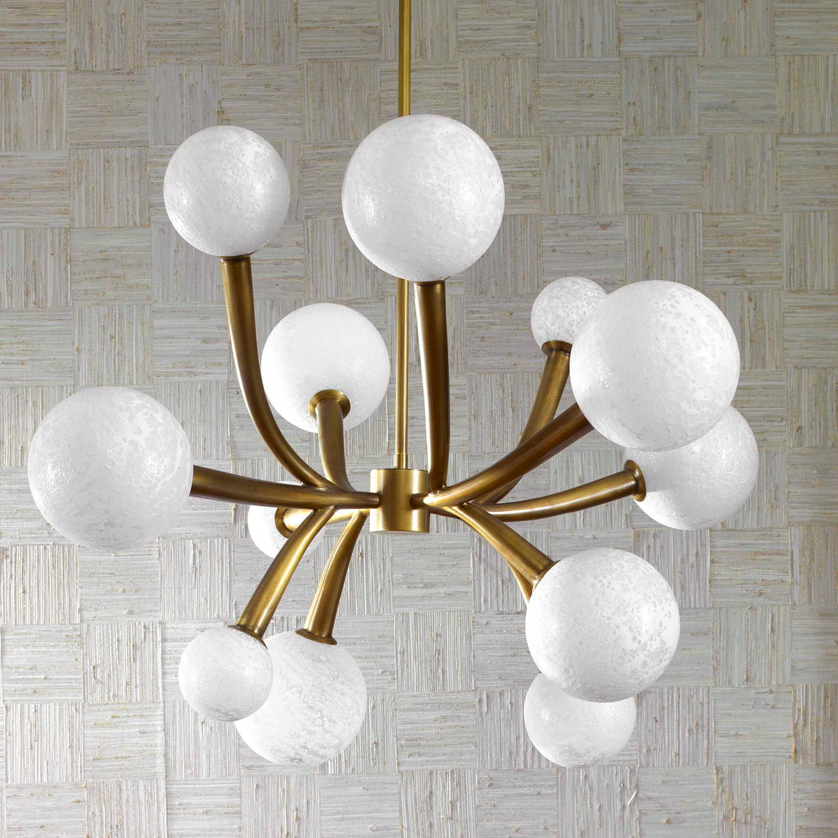 Lunar - 12 Light Pendant - Brass / White