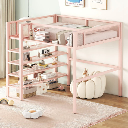 Loft Bed With 4 Tier Shelves And Storage - R&R Furniture Gallery (Fountain Valley, CA)