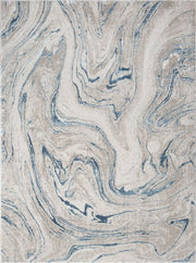 Elegance - 5'3" X 7'3" Polyester Area Rug - Ivory - R&R Furniture Gallery (Fountain Valley, CA)