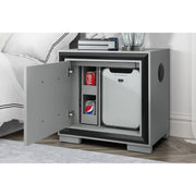 Adelaide - Nightstand With Cooler And Speaker - Gray / Black - R&R Furniture Gallery (Fountain Valley, CA)