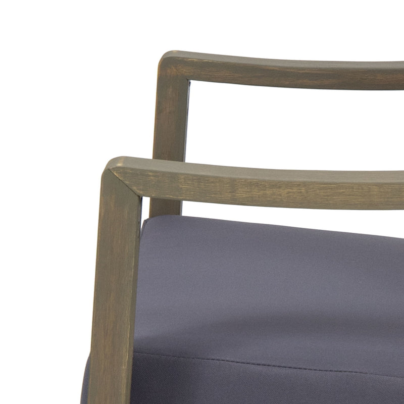 Noble House Samwell outdoor 2-piece coffee table and loveseat set with cushioned seats and metal frame, perfect for patio relaxation.
