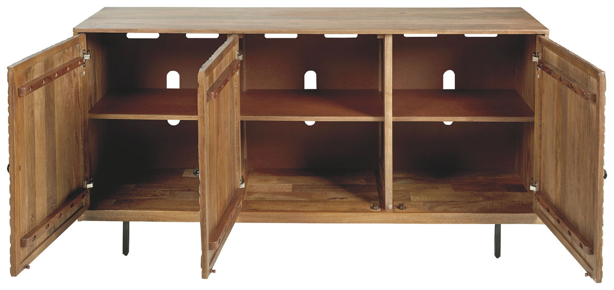 Kerrings - Accent Cabinet - Brown / Black / White - R&R Furniture Gallery (Fountain Valley, CA)