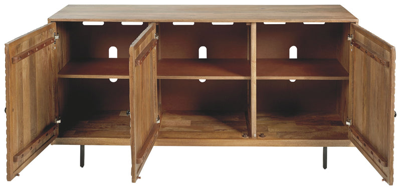Kerrings - Accent Cabinet - Brown / Black / White - R&R Furniture Gallery (Fountain Valley, CA)