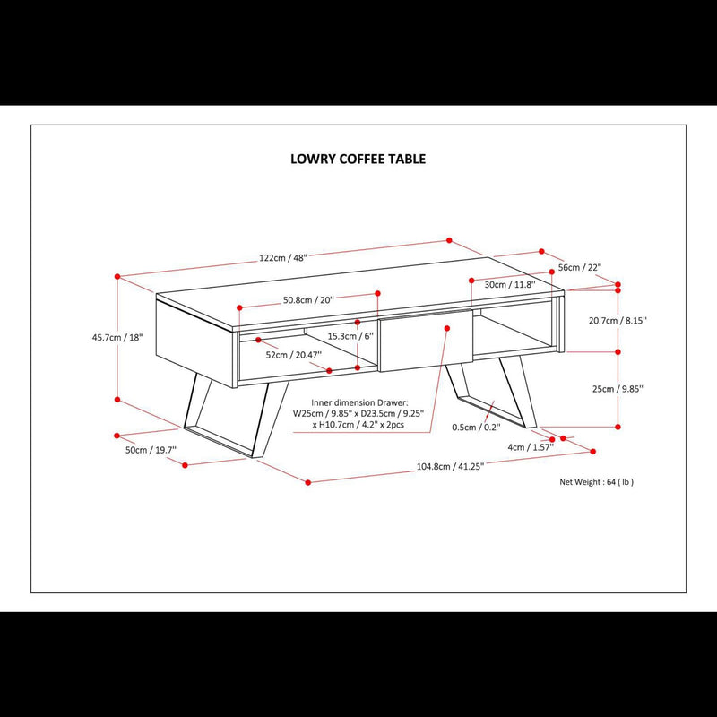 Lowry - Handcrafted Coffee Table - R&R Furniture Gallery (Fountain Valley, CA)