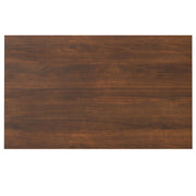 Hunter Square Tabletop Dining Table by Simpli-Home, showcasing a sleek wooden surface and sturdy square design.