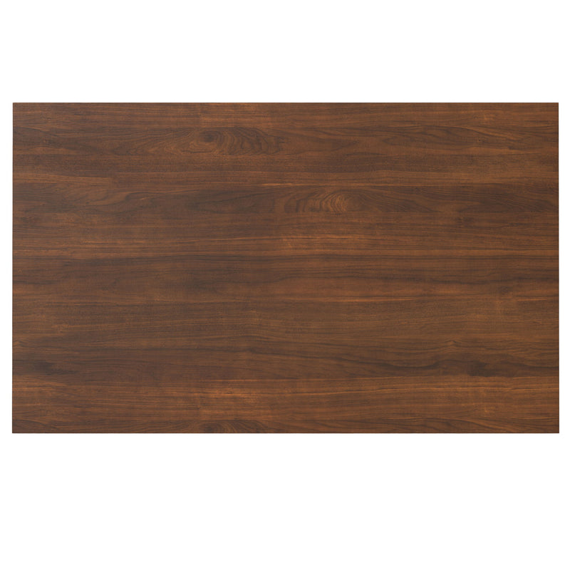 Hunter Square Tabletop Dining Table by Simpli-Home, showcasing a sleek wooden surface and sturdy square design.