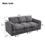 3 Seater Sofa With Dual Layer Seat Cushions - R&R Furniture Gallery (Fountain Valley, CA)