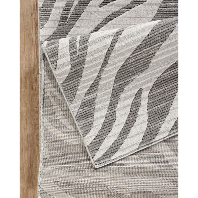 Geometrix - 5'3" X 7'3" Area Rug Geometric & 3D Effect - Ivory / Gray - R&R Furniture Gallery (Fountain Valley, CA)