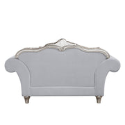 Pelumi - Loveseat With 5 Pillows - Light Gray Linen & Platinum - R&R Furniture Gallery (Fountain Valley, CA)