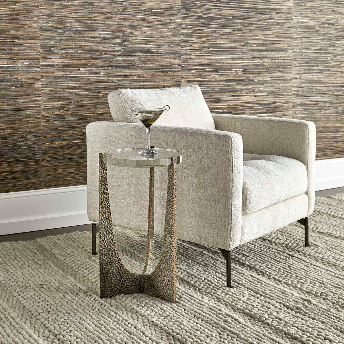 Trifecta - Drink Table - Brass / Bronze