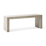 Noble House farmhouse-style acacia wood dining bench with sturdy rectangular design and natural wood finish.
