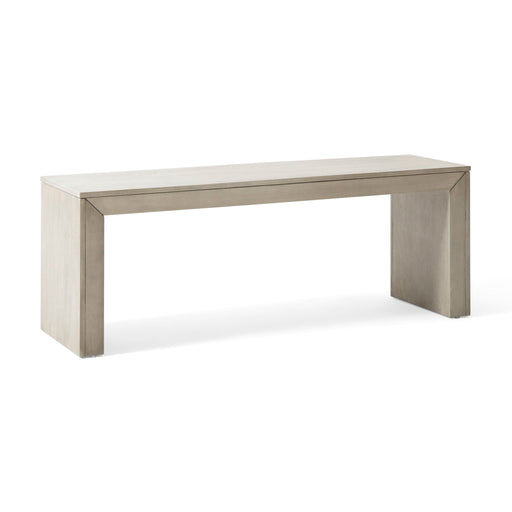 Noble House farmhouse-style acacia wood dining bench with sturdy rectangular design and natural wood finish.
