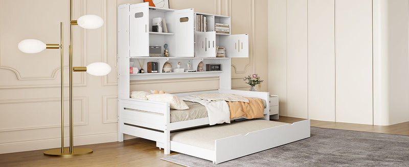 Daybed With All-In-One Cabinet And Shelf - R&R Furniture Gallery (Fountain Valley, CA)