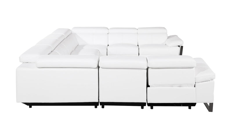 1246 - 8-Piece U-Shaped Modular Power Reclining Sectional With 4 Power Recliners And Power Headrests