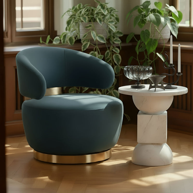 Austin - Recycled Fabric Swivel Chair - R&R Furniture Gallery (Fountain Valley, CA)